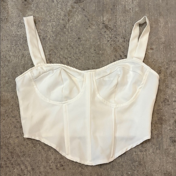 Pretty Little Thing White Corset Size 6 - Picture 1 of 5
